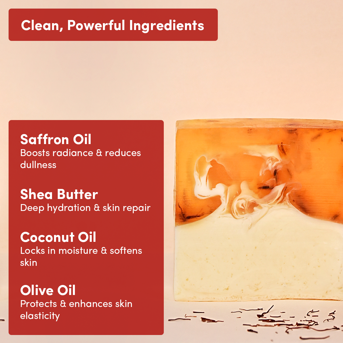 Saffron with Shea Butter Soap