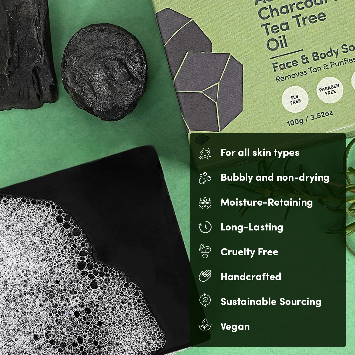 Activated Charcoal & Tea Tree Oil Soap