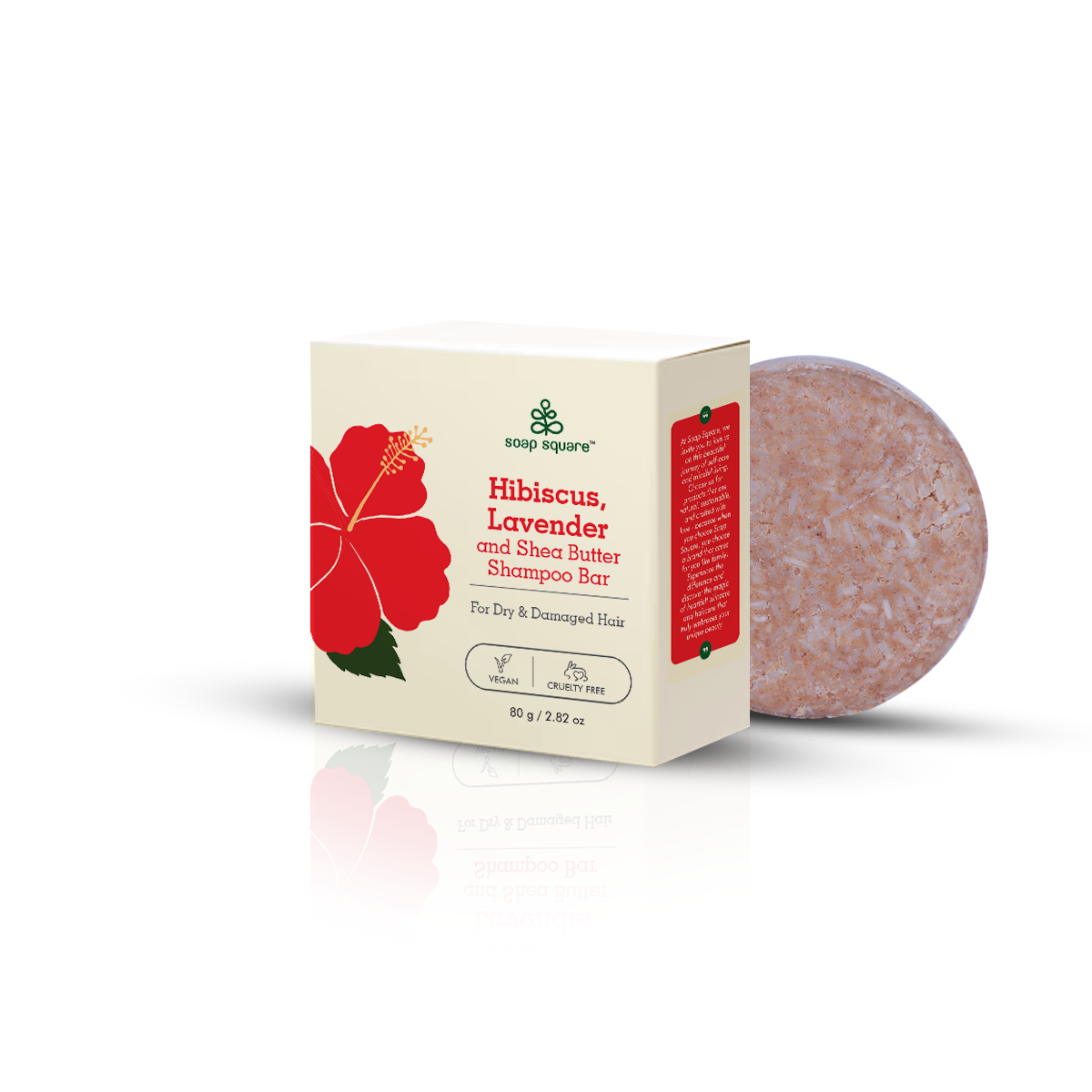 Hibiscus, Lavender & Shea Butter Shampoo Bar (for dry & damaged hair)