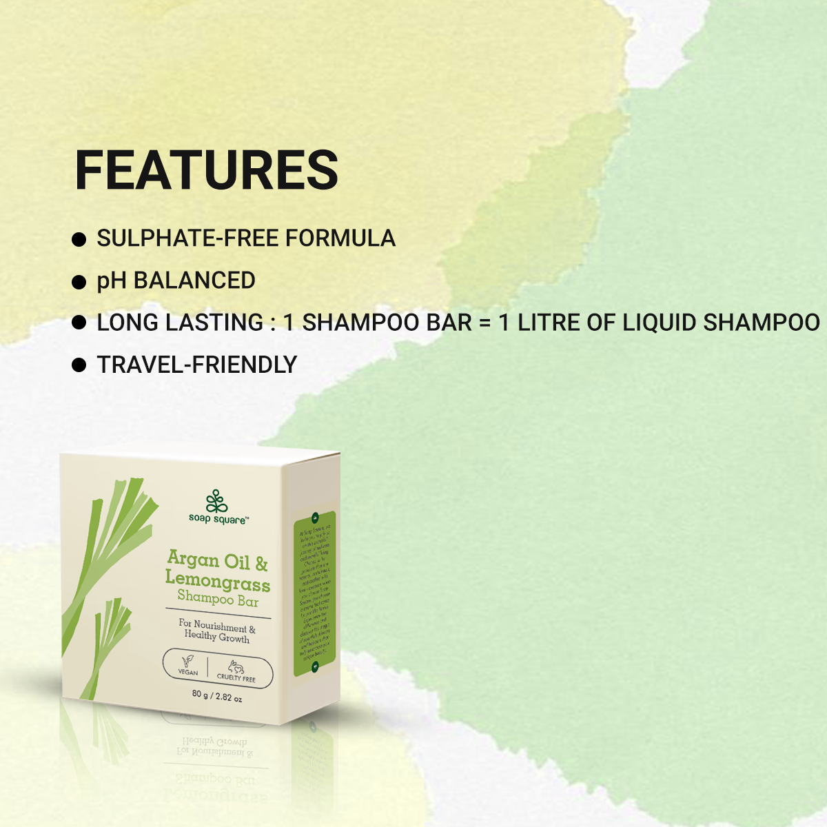 Argan Oil & Lemongrass Shampoo Bar (for nourishment & healthy growth)