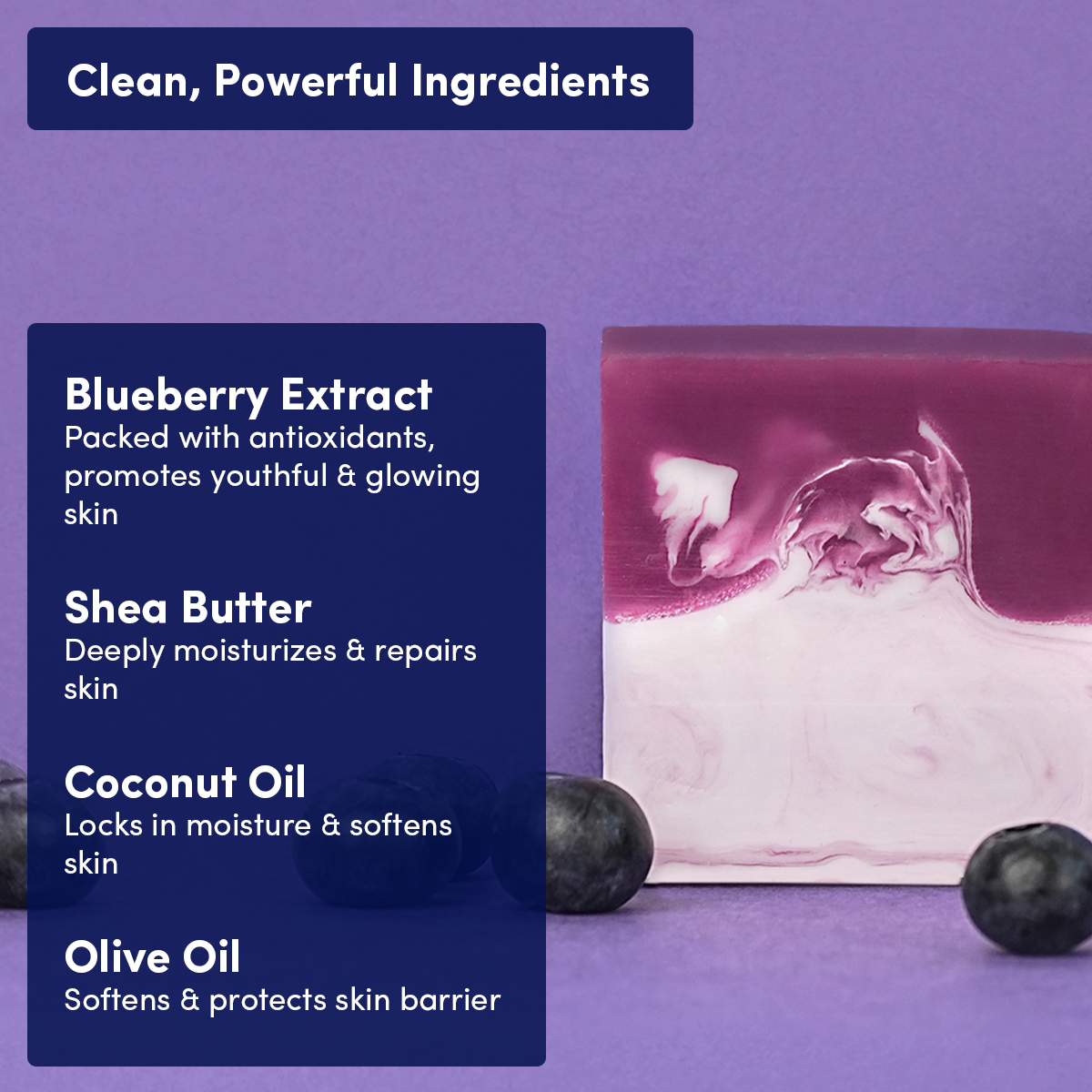 Blueberry with Shea Butter Soap