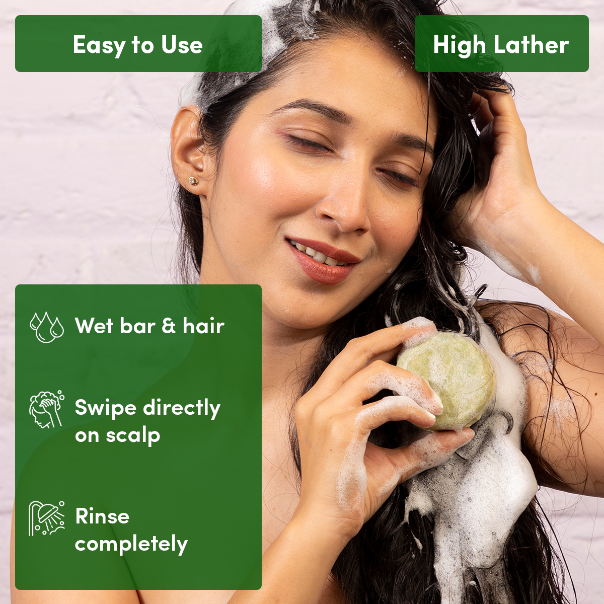 Moringa, Rosemary & Peppermint Shampoo Bar (For Itchy & Flaky Scalp)