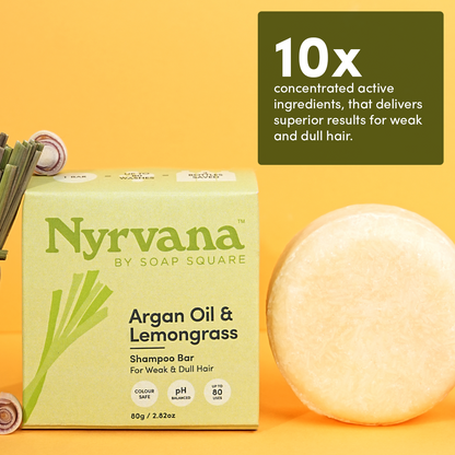 Argan Oil & Lemongrass Shampoo Bar (For Weak & Dull Hair)