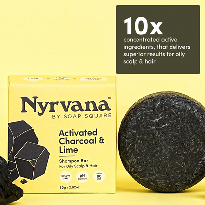 Activated Charcoal & Lime Shampoo Bar (For Oily Scalp & Hair)