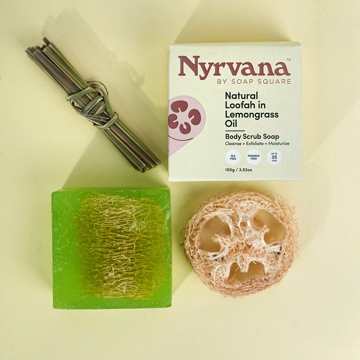 Natural Loofah in Lemongrass Oil Soap