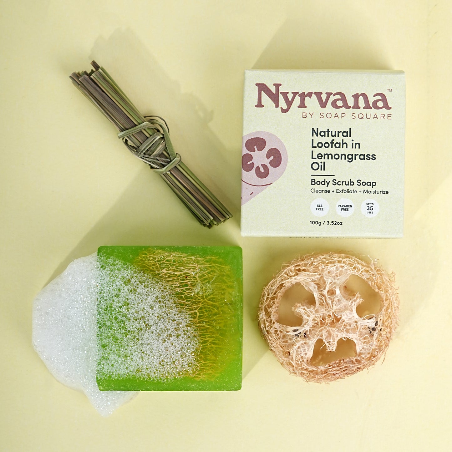 Natural Loofah in Lemongrass Oil Soap