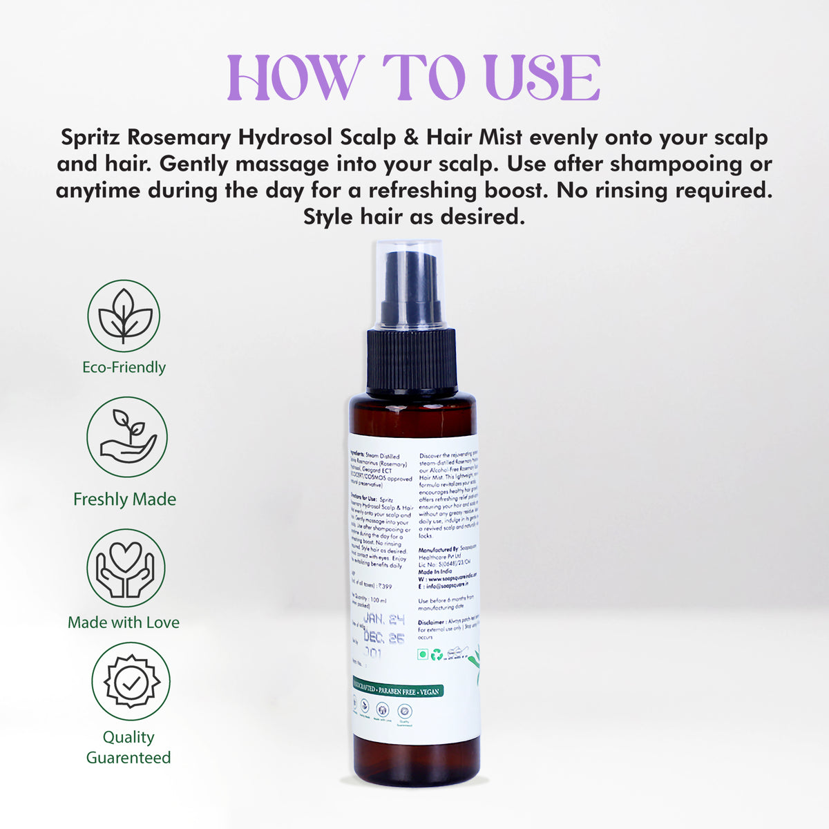 Rosemary Scalp & Hair Mist – Soapsquare Healthcare Private Limited
